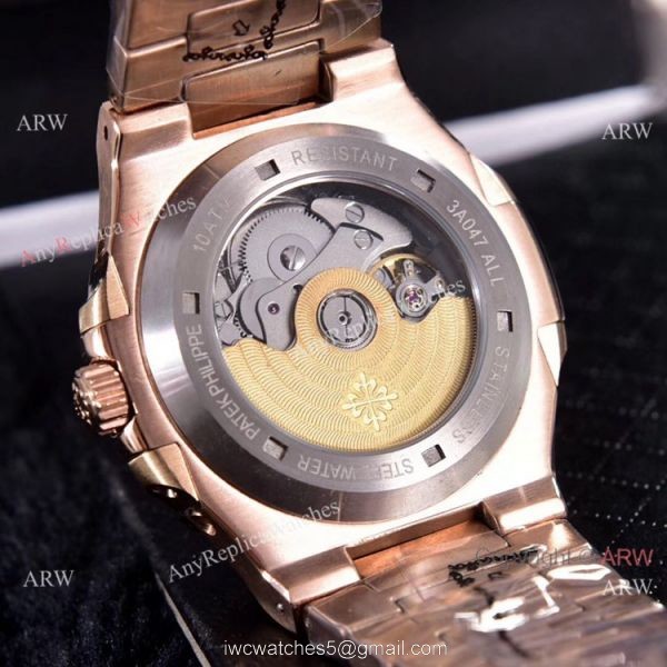 Knockoff Patek Philippe 5740 Nautilus Rose Gold Engraving Gray Gradient Face