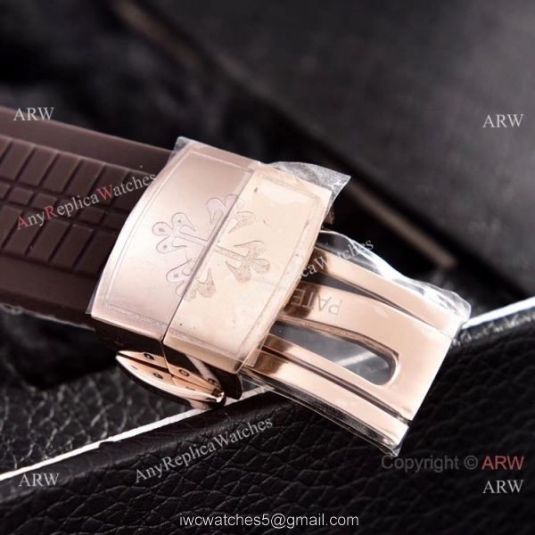 Copy Patek Philippe Aquanaut VK Chronograph Watches Rose Gold Engraving