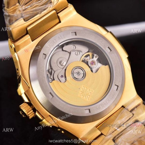 Knockoff Patek Philippe Nautilus Moon Phase Red Gradient Dial Watches 40mm
