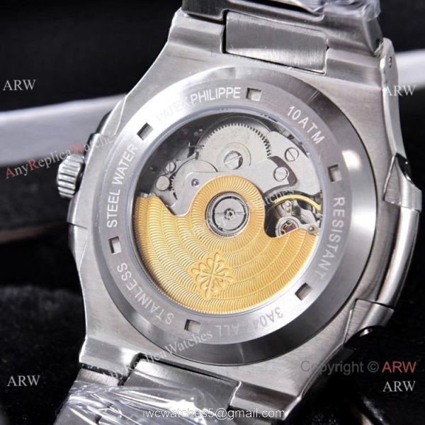 Knockoff Patek Philippe Nautilus Moon Phase 40mm Watches Stainless Steel Brown Dial