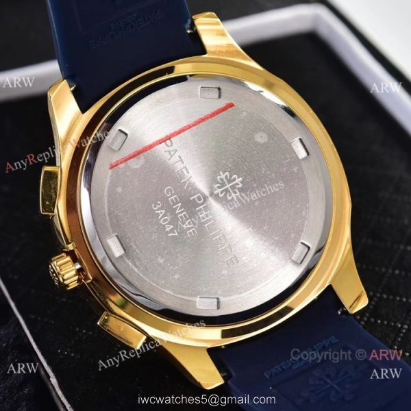 Best Replica Patek Philippe Red Gradient Dial Red Rubber Strap Watches VK Quartz