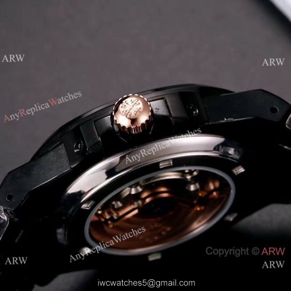 Knockoff Patek Philippe Nautilus All Black Watches Blue Gradient Dial