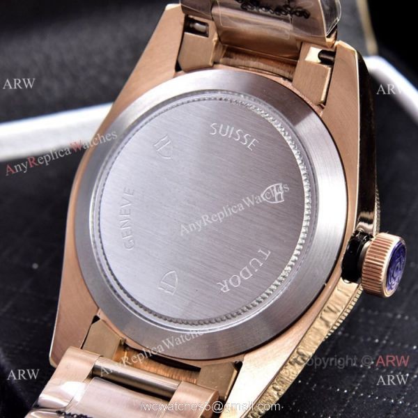 Replica Tudor Heritage Black Bay 41mm Men Watches Red Bezel Rose Gold