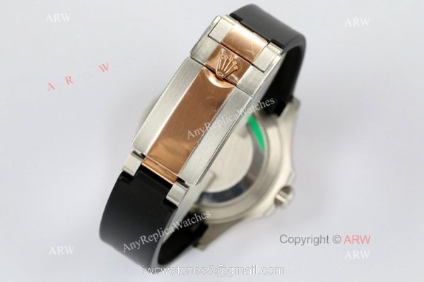 EW Factory 1-1 Replica Rolex Yacht-Master Watch Swiss 3235 Black Rubber Strap