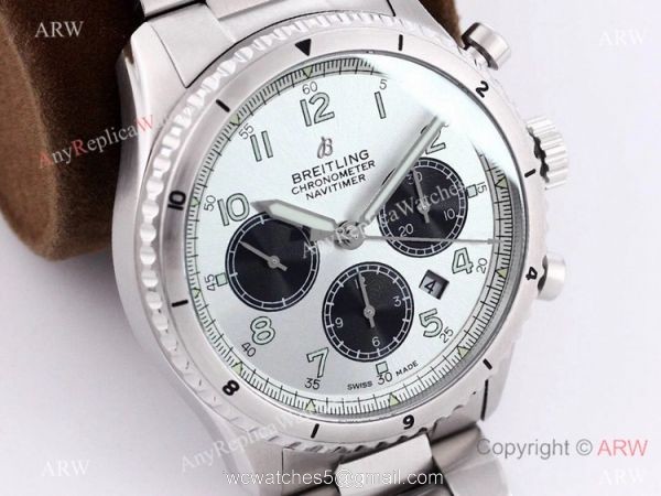 2021 New! Clone Breitling Premier B01 7750 Chronograph Watch White Panda Dial