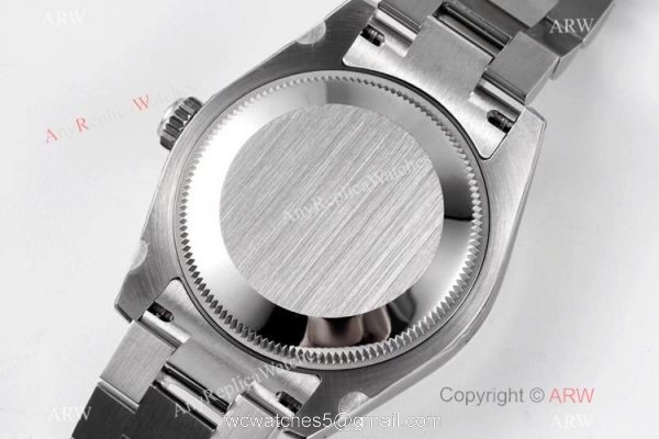 Swiss Clone Rolex Datejust Presidential 31mm Watch Stainless Steel Black Face