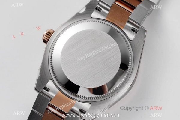 Swiss Clone Rolex Datejust 31mm Watch Two Tone Rose Gold Gray Dial
