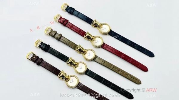 New! Copy Cartier Panthere Gold Diamond Lady Watches Swiss Quartz