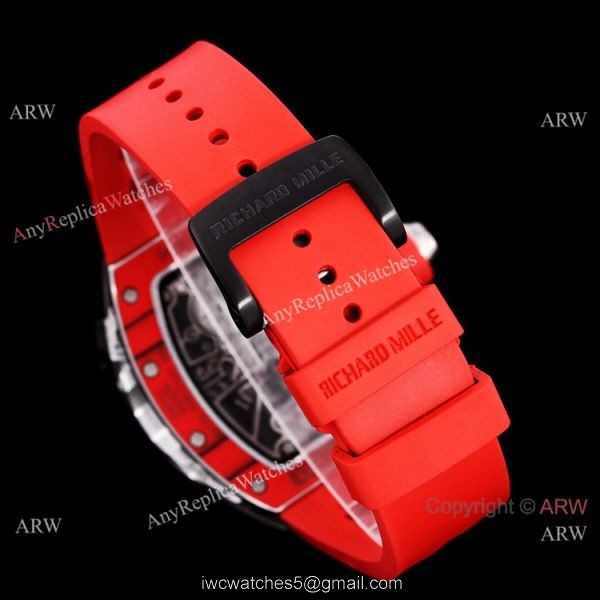 Red Richard Mille Tourbillon Watch Rm 62-01 High End Replica For Men