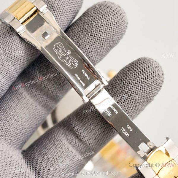 Swiss Quality Rolex Oyster Perpetual Datejust 41mm Watch Two Tone Oyster Palm Dial