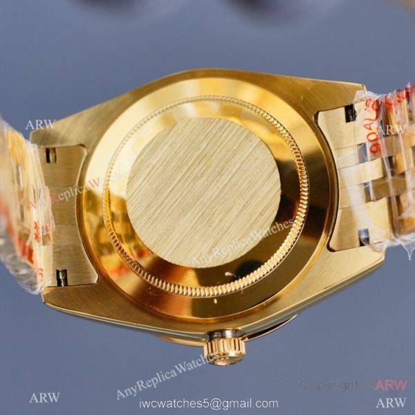 Swiss Quality Copy Rolex Datejust 41mm Watch All Gold Diamond Bezel Motif Dial