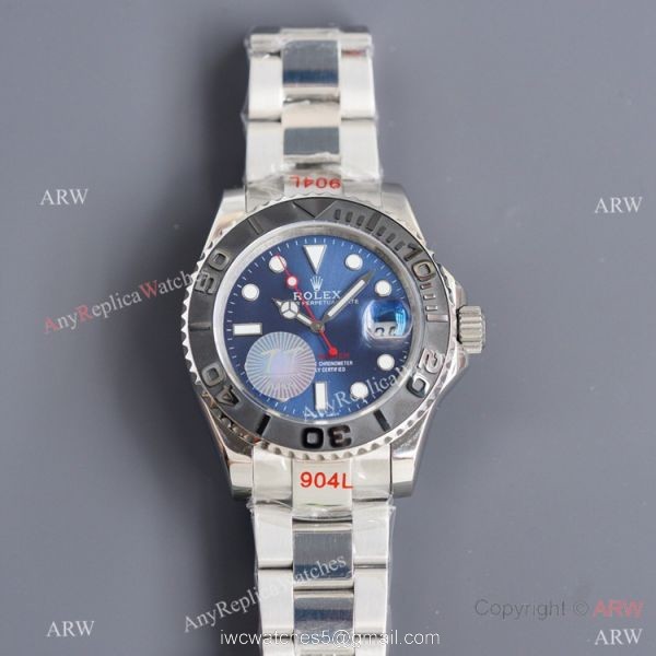 Swiss Quality Rolex Yacht master Citizen 8215 Watch Bright Blue Dial 40mm