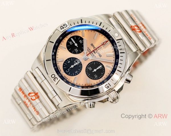 2021 New Super Clone Breitling Chronomat 1:1 GF Factory Watch Rose Gold Dial