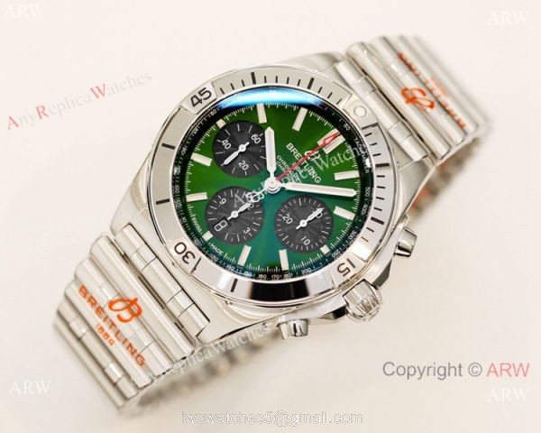 2021 New Super Clone Breitling Chronomat GF Factory Watch 42mm Green Dial