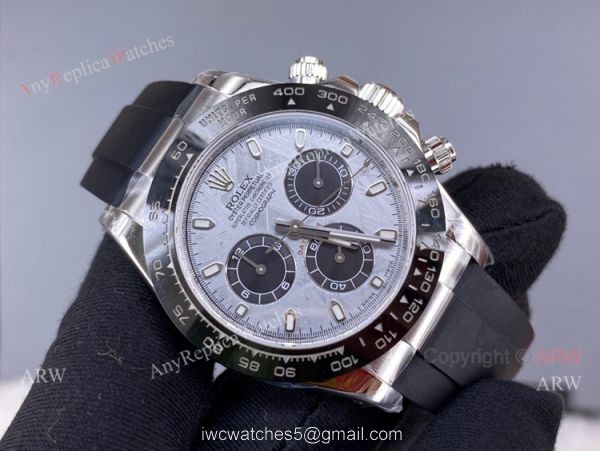 New Rolex Daytona Meteorite Dial Noob Factory Daytona 4130 Superclone Oysterflex Strap Watch