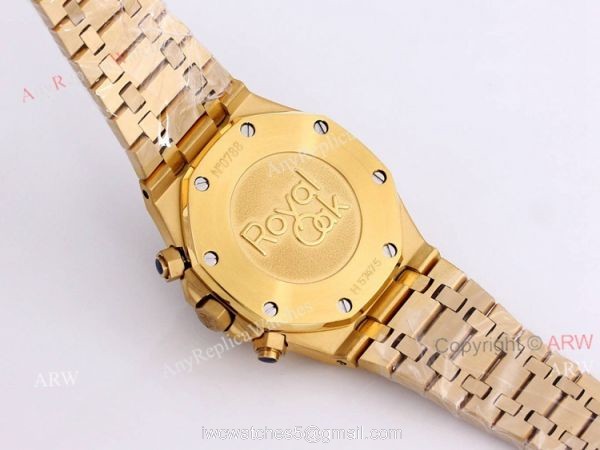 New Audemars Piguet Royal Oak Frosted Gold 41mm Green Dial Chronograph Watch Replica
