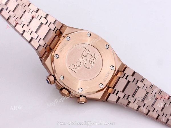 New Audemars Piguet Royal Oak Quartz Copy Watch Best AP Frosted Gold Watch 41mm