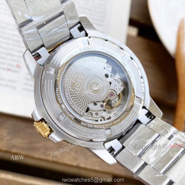 New 45mm Tissot Seastar Black Face Black Rubber Strap Swiss Quality Replica Watch