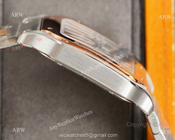 New Two Tone Rose Gold Santos de Cartier Skeleton watch WHSA0016