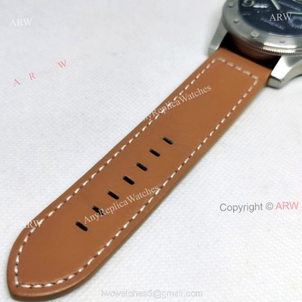 High Quality Replica Radiomir Panerai Egiziano 47mm NEW Black Lattice Dial Brown Leather Strap