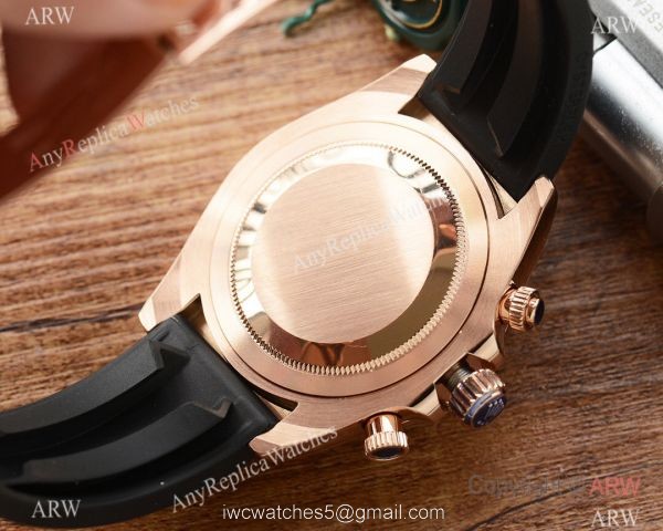 Fake Rolex Daytona Rainbow Watch Gold case White Dial Japan-quartz