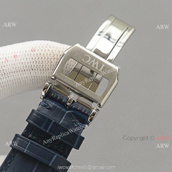Top Replica IWC Portuguese White Face Moonphase Stainless Steel Case Watch