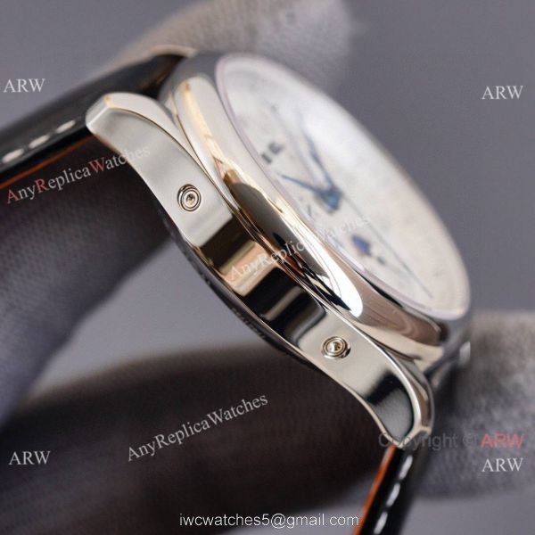 Replica Longines Master Collection Moonphase Leather Strap 40MM Watch With Arabic Markers