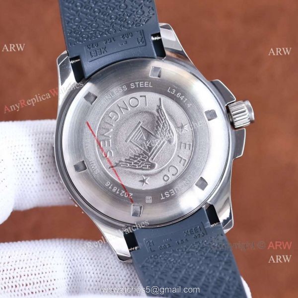 Top Knockoff Longines Hydroconquest Black Rubber Strap Watch 41mm For Men