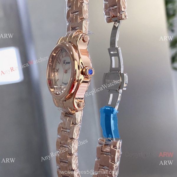 Copy Chopard Happy Sport 30mm quartz Watch Pink Rose Gold Case