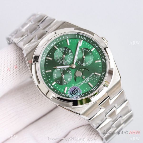 Swiss Vacheron Constantin Overseas 4300v Perpetual Calendar Watch Olive Green Dial 41.5mm