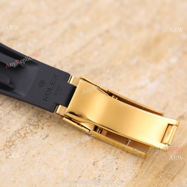 Replica V3 Rolex Daytona Black Face Gold Case Ceramic bezel Man Watch