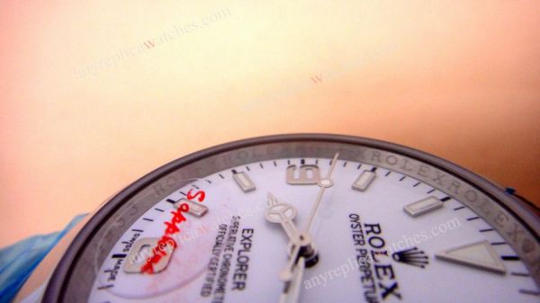 Replica Rolex Explorer White Dial Stainless Steel Mens Watch