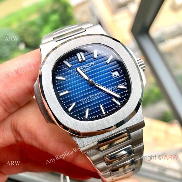 Stainless Steel Brown Dial Patek Philippe Nautilus Copy Watches 40mm