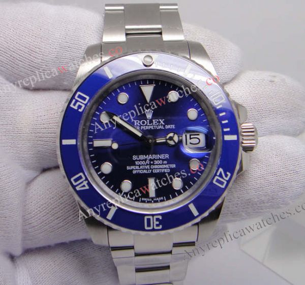 ROLEX SUBMARINER BLUE DIAL / BLUE CERAMIC WATCH SWISS ETA 2836
