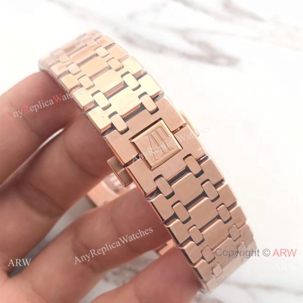 New Audemars Piguet Royal Oak Extra Thin Replica Watch 39mm Rose Gold Blue Dial