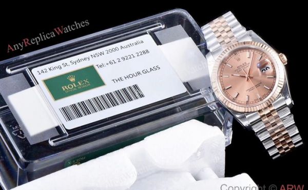 Super Clone 3135 Rolex Datejust Two Tone Rose Gold Jubilee Watch 36mm