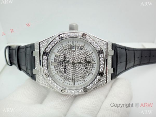 2019 Replica Audemars Piguet Royal Oak 44MM Watch SS Diamond Dial