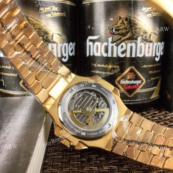 Clone Patek Philippe Skeleton Watches Two Tone Rose Gold 40mm