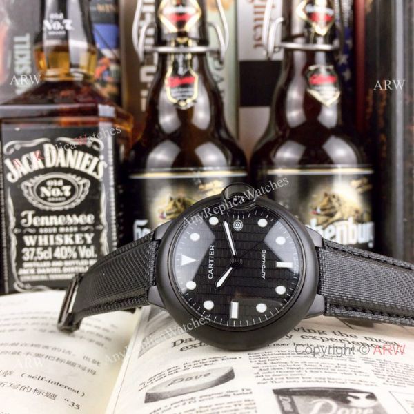 Replica Cartier Ballon Bleu de Black PVD watches New Model