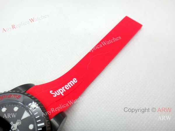 Rolex Supreme limited edition Red Rubber Strap Copy Watch 40mm