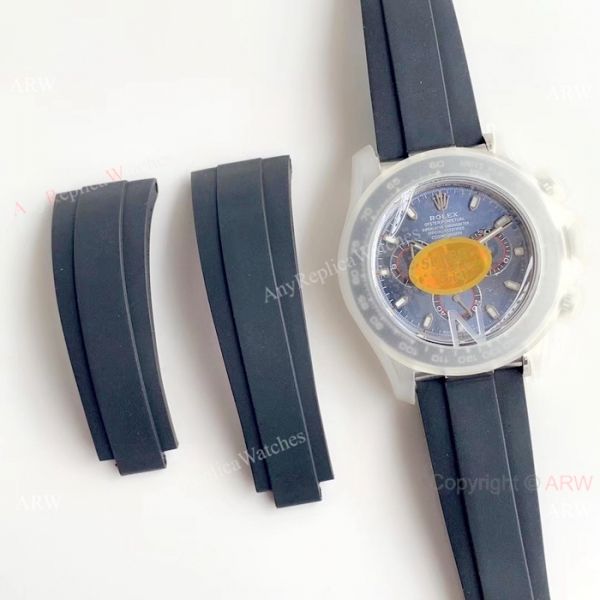 Noob Swiss 4130 Rolex Daytona Watch Blue Dial Rolex Oysterflex Replica Watch