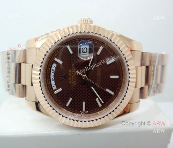 Best Replica Rolex Day Date Rose Gold Presidential Watch 40mm