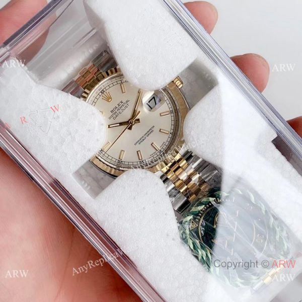Copy Rolex Datejust 36mm Two Tone 904L Watch from AR Rolex Factory