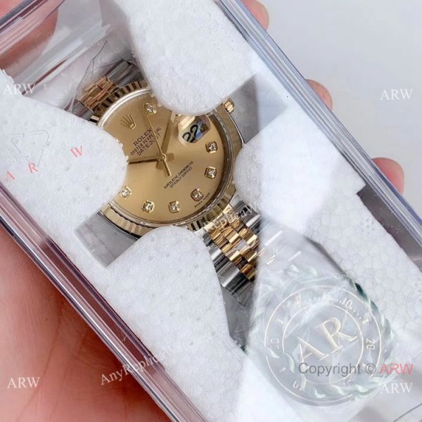 Rolex ?R Factory Datejust Two-Tone Diamond Swiss Replica Watch V2 Version
