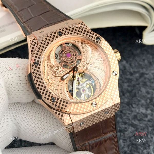 High Quality Hublot Classic Fusion Tourbillon Men Watch Rose Gold