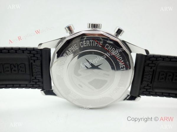 Clone Breitling Transocean Chronograph Watch Stainless Steel White Face 45mm