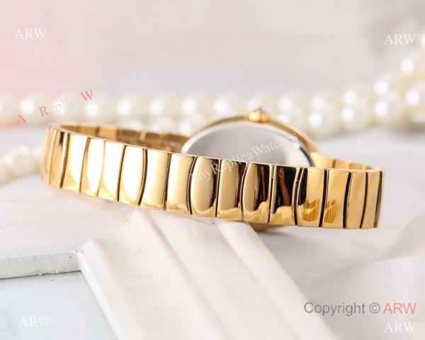 Best Quality Copy Cartier Baignoire Lovers Watch Rose Gold Black Dial
