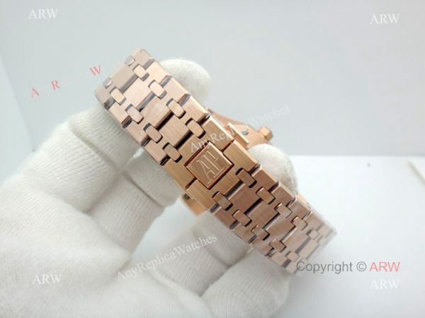 Copy Audemars Piguet Royal Oak Diamond bezel Rose Gold Watch 44MM