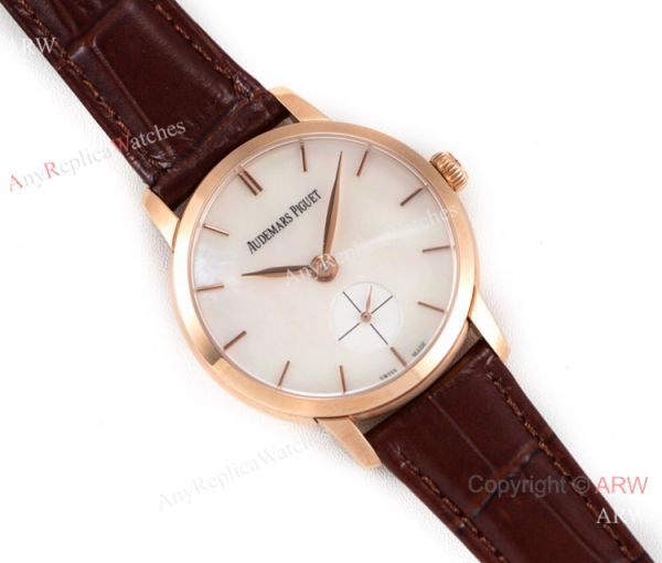 GBF Replica Audemars Piguet Jules Audemars Cal.3090 Watch Rose Gold White MOP Dial