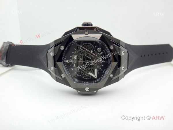 Replica Hublot Big Bang SANG BLEU II All Black Watch 45mm